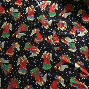 Set of two handmade Christmas scrub tops